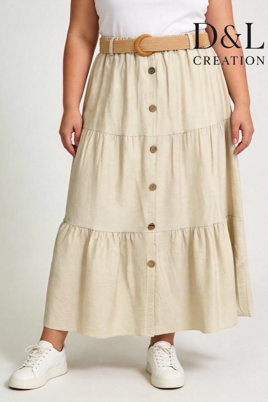 Jupes Femme Kaki D&L CREATION SH25150 Efashion Paris