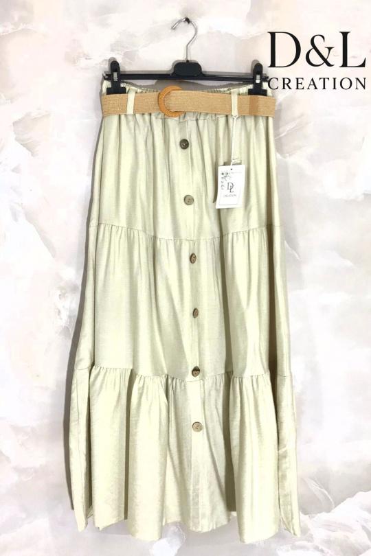 Jupes Femme Kaki D&L CREATION SH25150 Efashion Paris