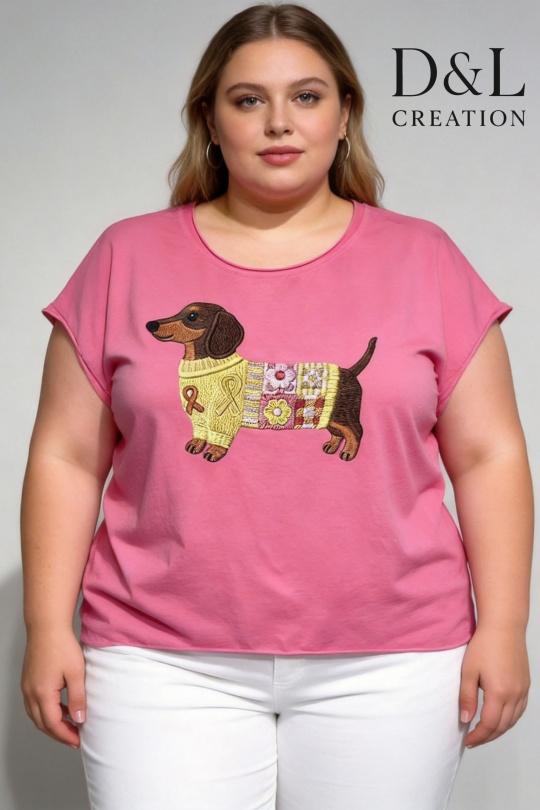 T-shirts Femme FUCHSIA D&L CREATION SY24153 Efashion Paris