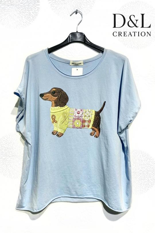 T-shirts Femme FUCHSIA D&L CREATION SY24153 Efashion Paris