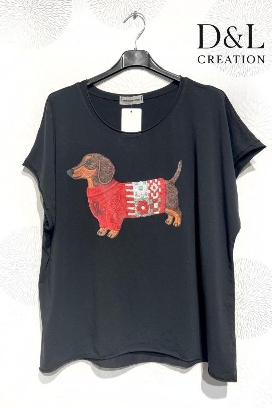 T-shirts Femme FUCHSIA D&L CREATION SY24153 Efashion Paris