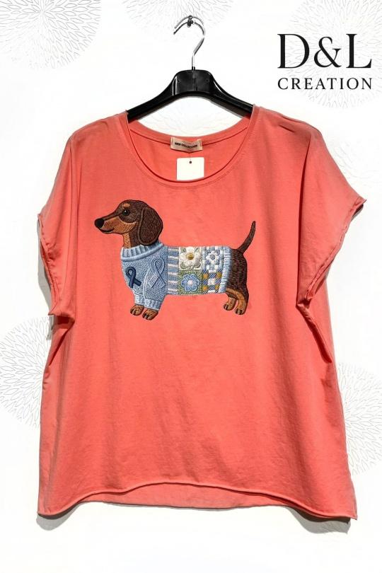 T-shirts Femme FUCHSIA D&L CREATION SY24153 Efashion Paris