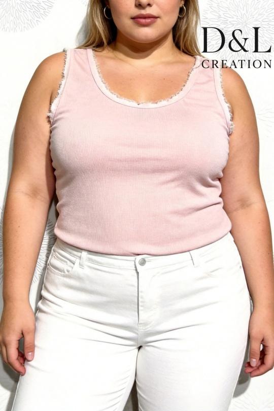 Débardeurs Femme Rose D&L CREATION SY25139 Efashion Paris