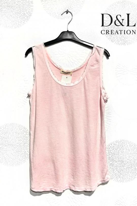 Débardeurs Femme Rose D&L CREATION SY25139 Efashion Paris