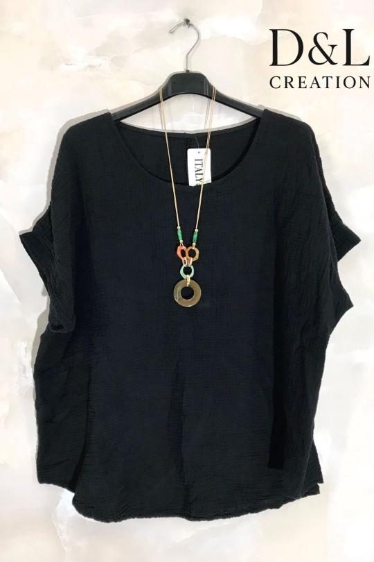 Chemises & blouses Femme Noir D&L CREATION YLS2580 Efashion Paris