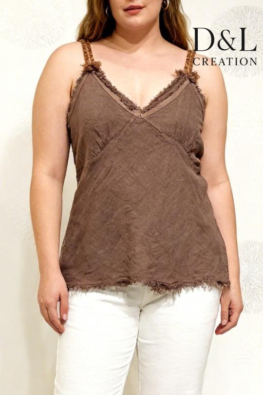 Tops Femme Blanc D&L CREATION L25608 Efashion Paris