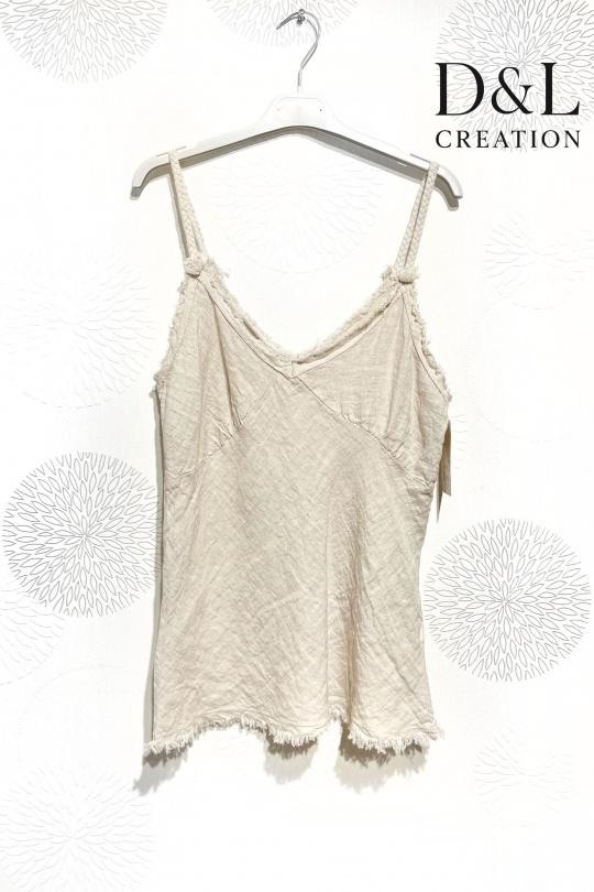 Tops Femme Blanc D&L CREATION L25608 Efashion Paris