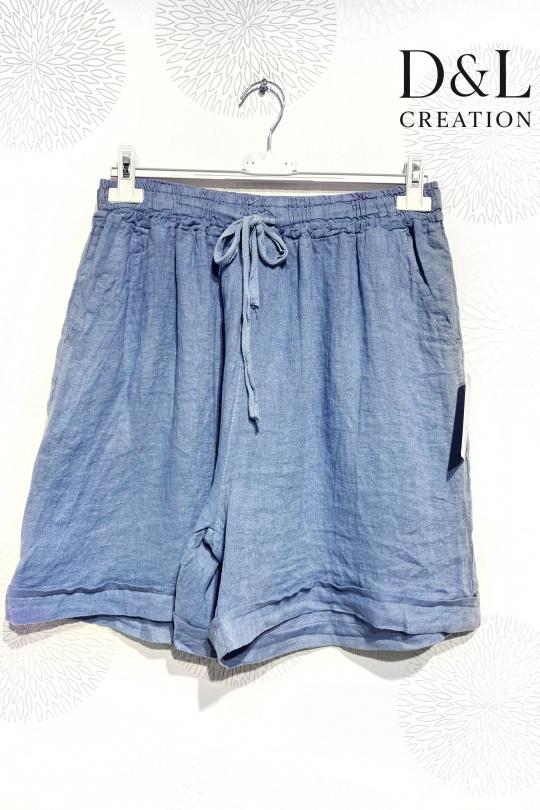 Shorts Femme Blanc D&L CREATION L20330 Efashion Paris