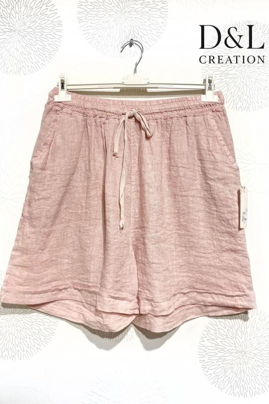 Shorts Femme Blanc D&L CREATION L20330 Efashion Paris