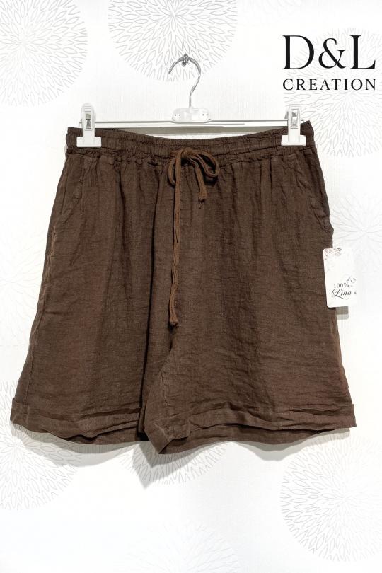 Shorts Femme Blanc D&L CREATION L20330 Efashion Paris