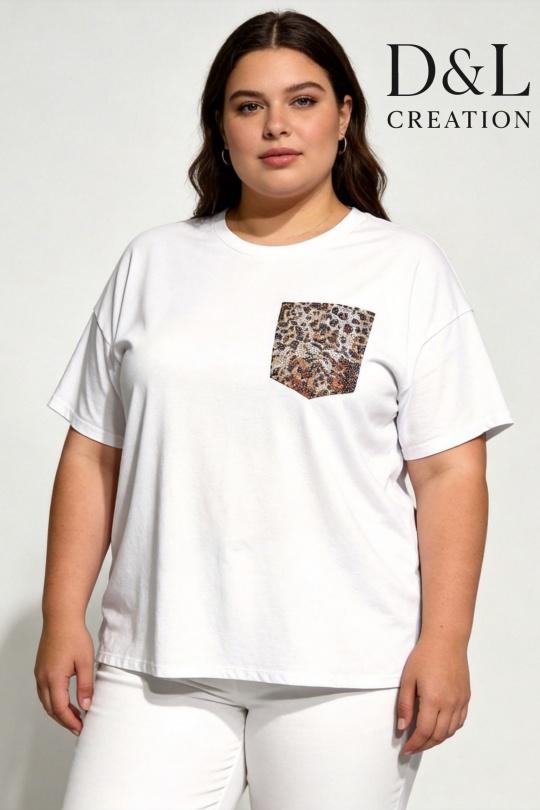 T-shirts Femme Gris D&L CREATION MC25250 Efashion Paris