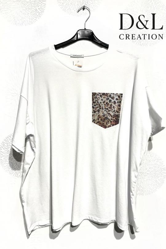 T-shirts Femme Gris D&L CREATION MC25250 Efashion Paris