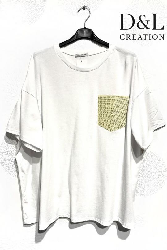 T-shirts Femme Gris D&L CREATION MC25250 Efashion Paris