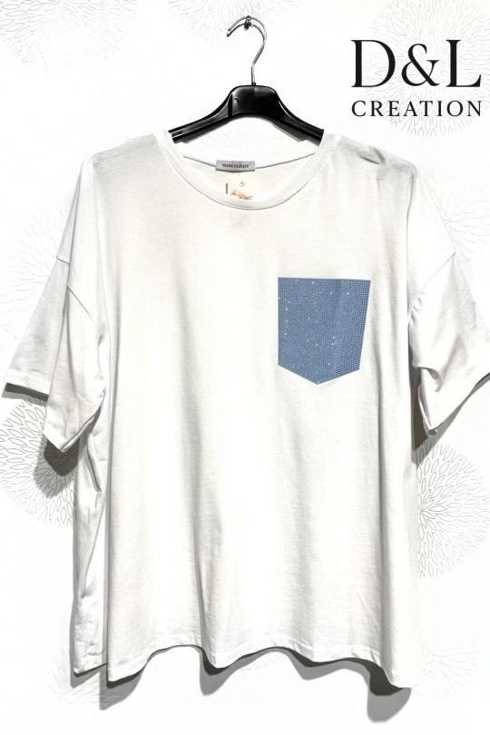 T-shirts Femme Gris D&L CREATION MC25250 Efashion Paris