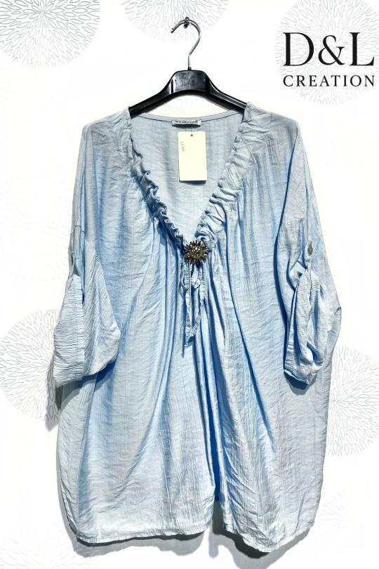 Tuniques Femme Kaki D&L CREATION ML26122 Efashion Paris