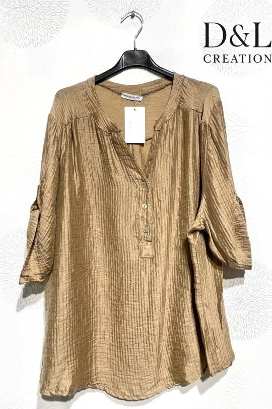 Tuniques Femme Kaki D&L CREATION ML26136 Efashion Paris