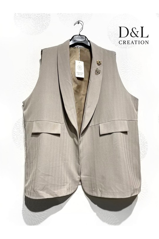 Vestes Femme Beige D&L CREATION ML345639 Efashion Paris