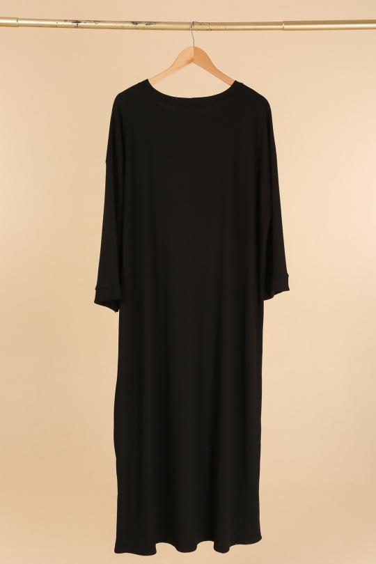 Abaya Femme Noir Y. LONG 2349 Efashion Paris