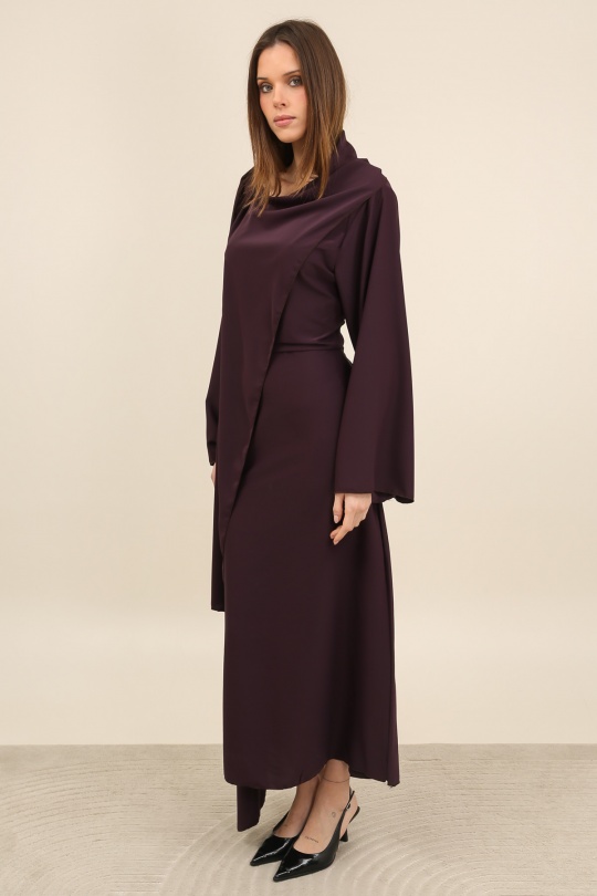 Abaya Femme Marron Y. LONG 2602 Efashion Paris