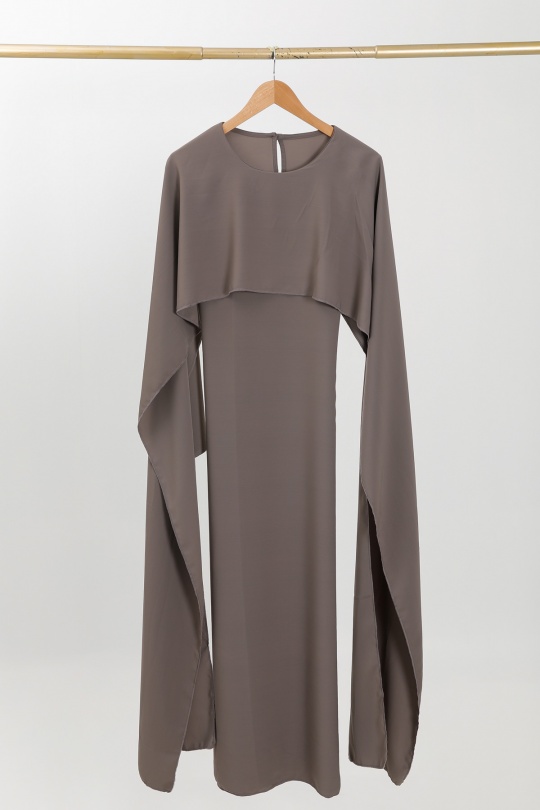 Abaya Femme Marron Y. LONG 2602 Efashion Paris