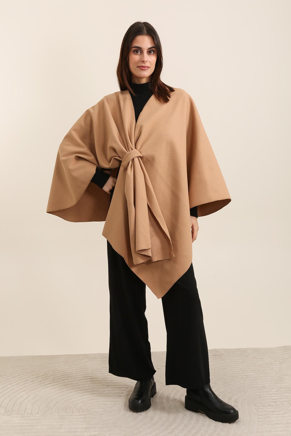 Capes et ponchos Femme Camel Y. LONG 2463 #c Efashion Paris