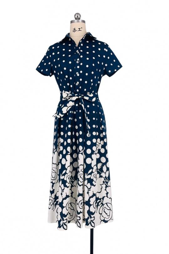 Robes mi-longues Femme Bleu marine SWEET & EXCELLENT 115955 Efashion Paris