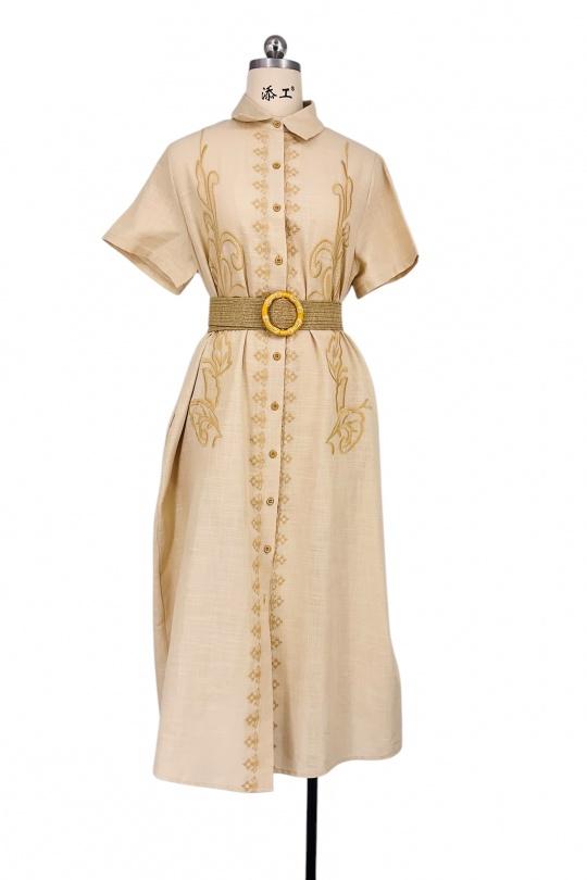 Robes mi-longues Femme Beige SWEET & EXCELLENT 172732 Efashion Paris