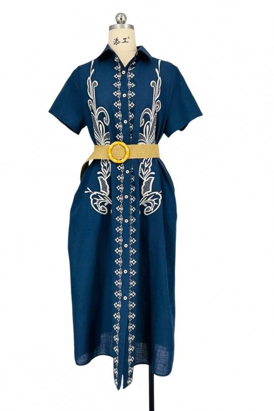 Robes mi-longues Femme Bleu marine SWEET & EXCELLENT 172732 Efashion Paris