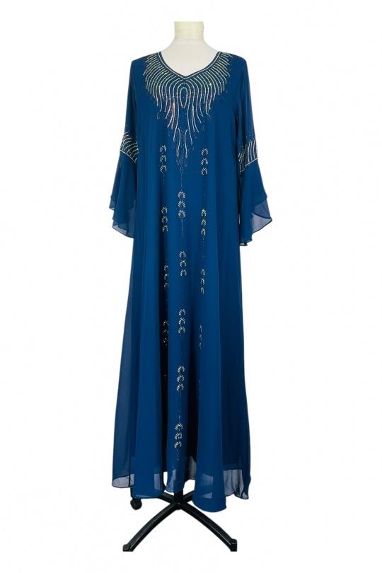 Abaya Femme Bleu royal SWEET & EXCELLENT HF001-1 Efashion Paris