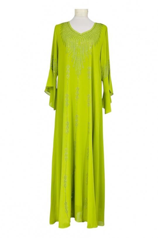 Robes longues Femme Vert anis SWEET & EXCELLENT HF001-1 Efashion Paris