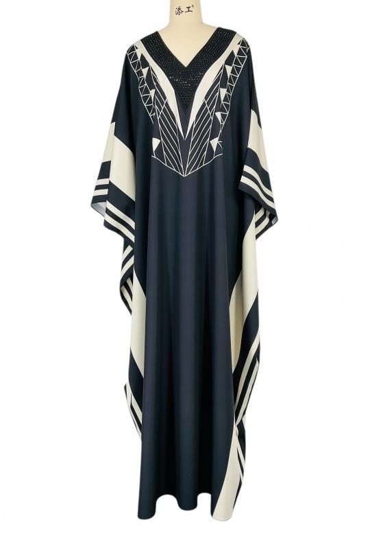 Abaya Femme Bleu marine SWEET & EXCELLENT HF033 Efashion Paris