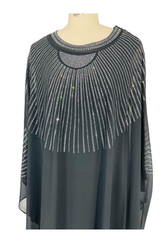 Abaya Femme Noir SWEET & EXCELLENT HF048 Efashion Paris
