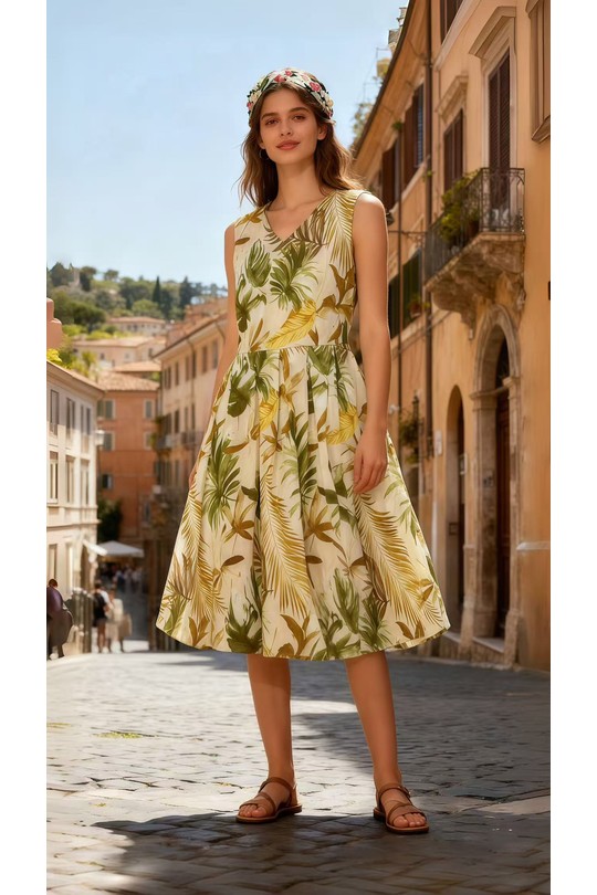 Robes mi-longues Femme Vert SWEET & EXCELLENT 116259 Efashion Paris