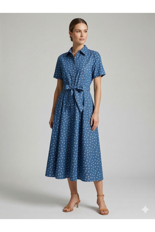 Robes mi-longues Femme Bleu SWEET & EXCELLENT 115988 Efashion Paris