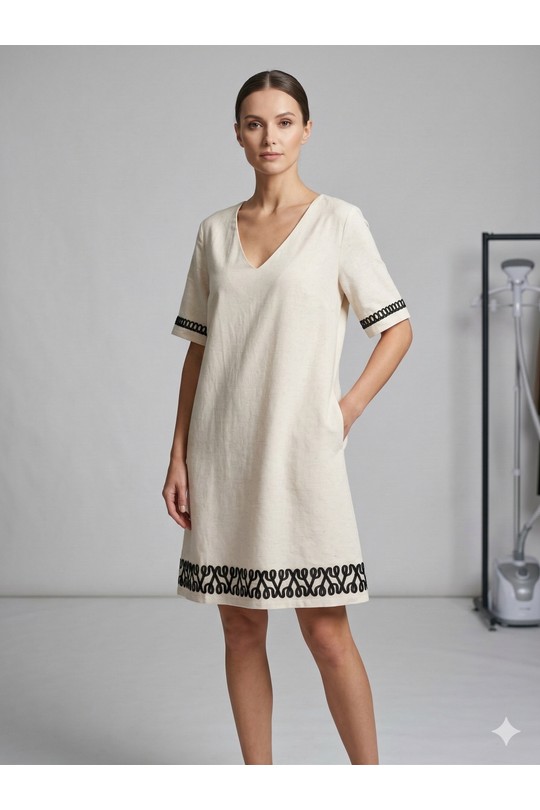 Robes mi-longues Femme Beige SWEET & EXCELLENT 172852 Efashion Paris