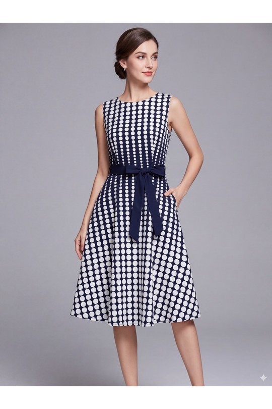 Midi dresses Women Marine blue SWEET & EXCELLENT 116351 Efashion Paris
