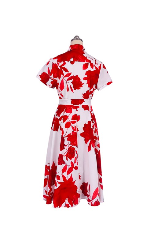 Midi dresses Women Red SWEET & EXCELLENT 116028-1 Efashion Paris
