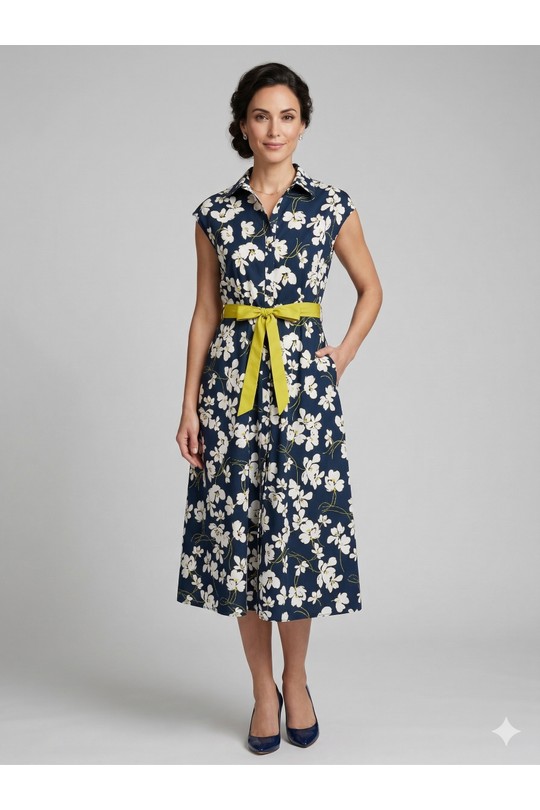 Robes mi-longues Femme Bleu marine SWEET & EXCELLENT 116262 Efashion Paris