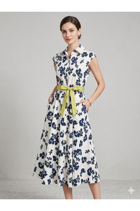 Robes mi-longues Femme Bleu marine SWEET & EXCELLENT 116262 Efashion Paris