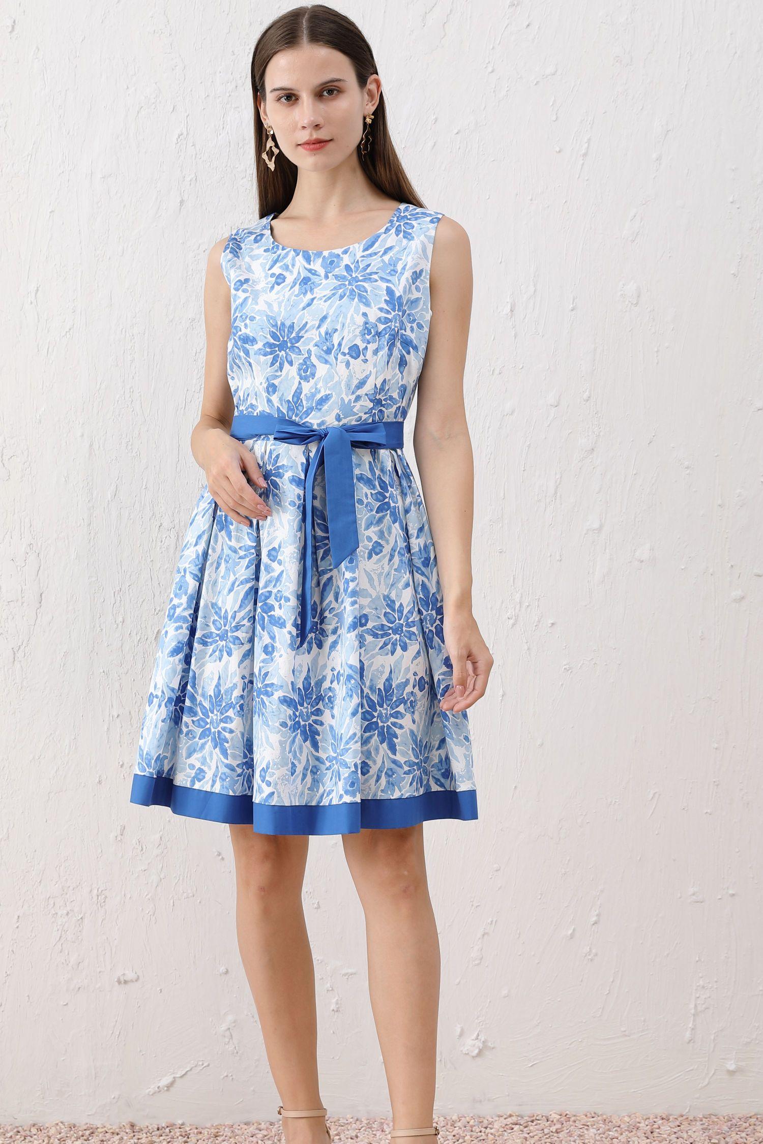 Short dresses Women Blue SWEET & EXCELLENT 115227 #c Efashion Paris