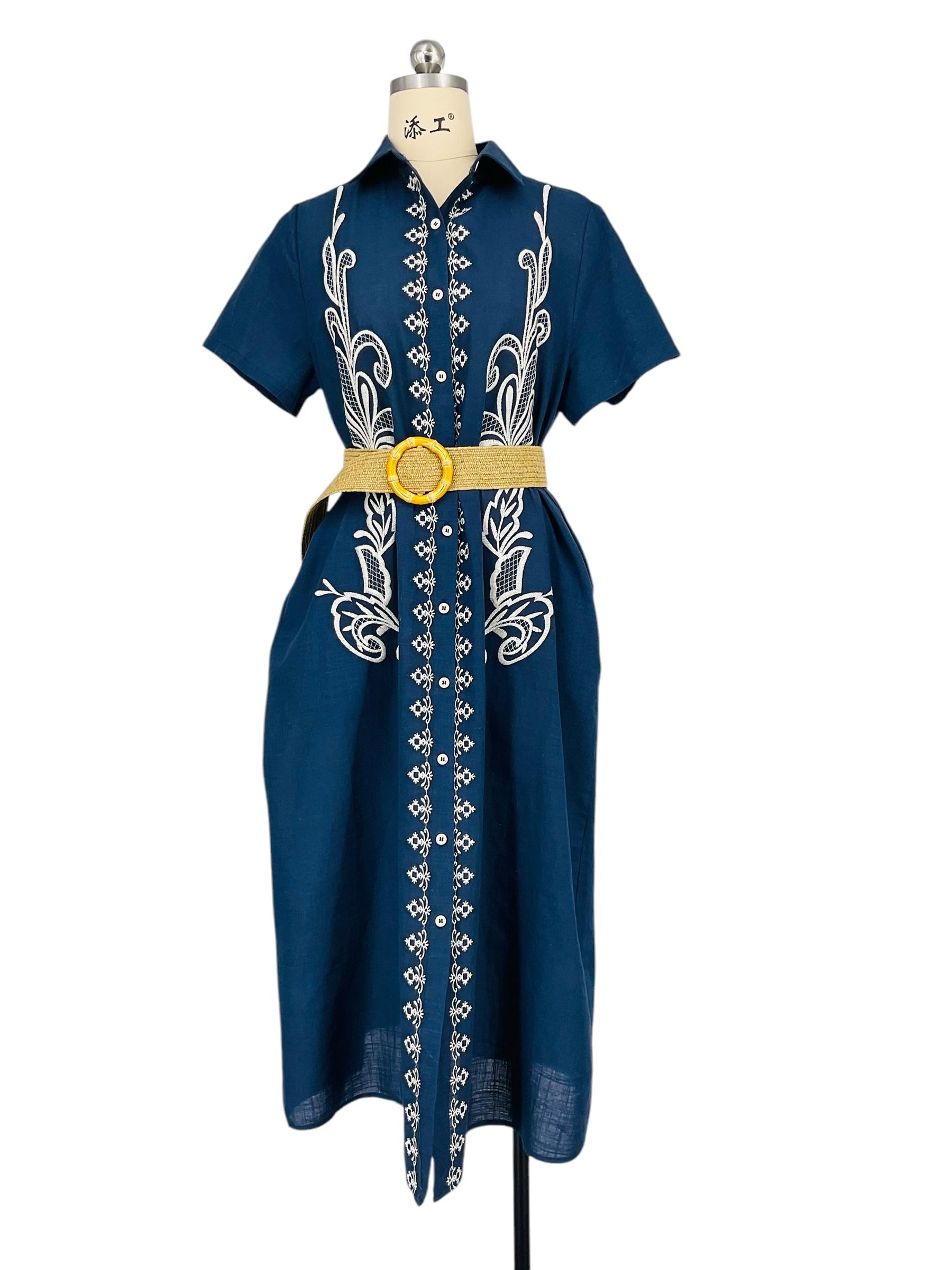Robes mi-longues Femme Bleu marine SWEET & EXCELLENT 172732 #c Efashion Paris