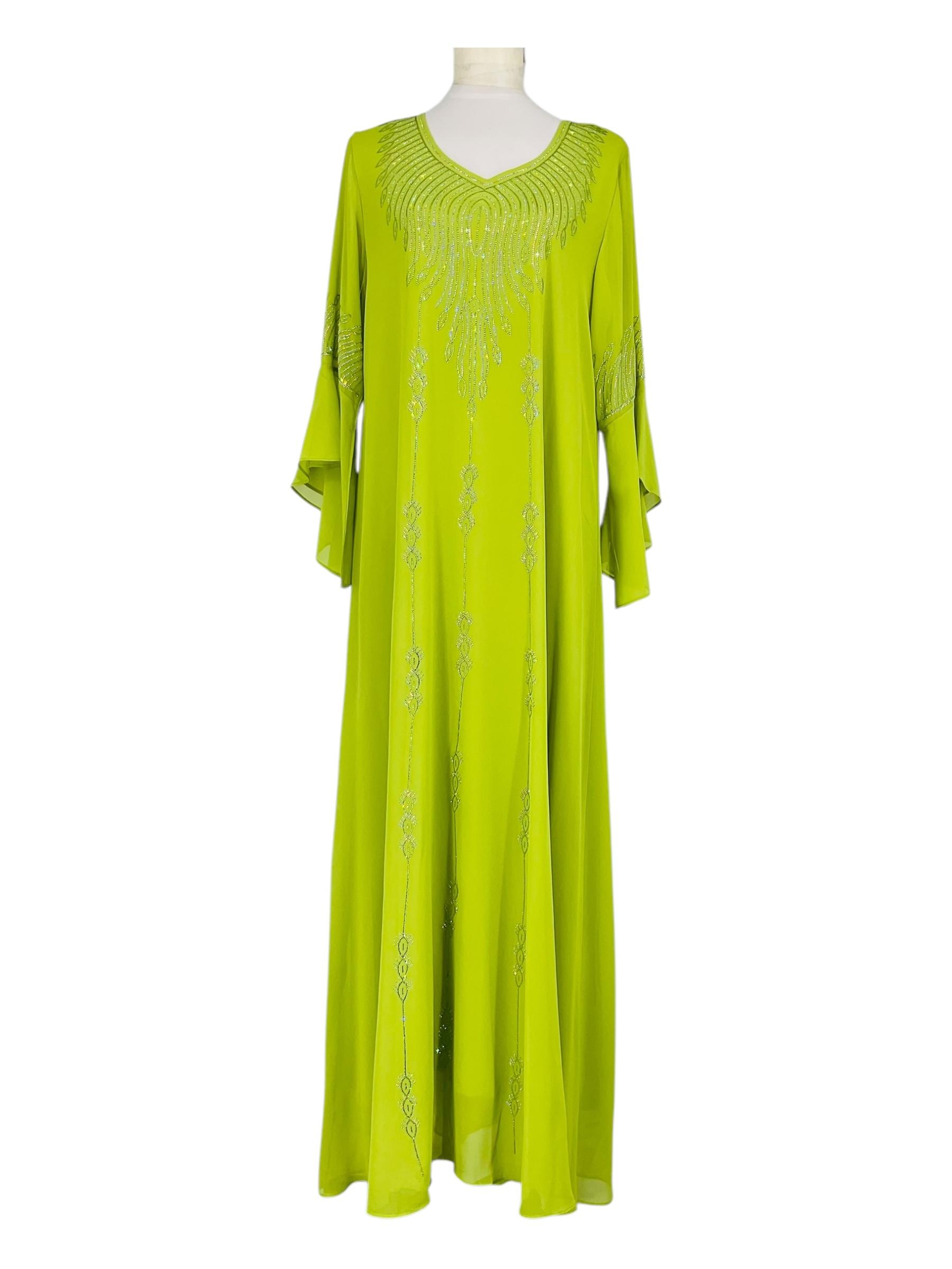 Robes longues Femme Vert anis SWEET & EXCELLENT HF001-1 #c Efashion Paris