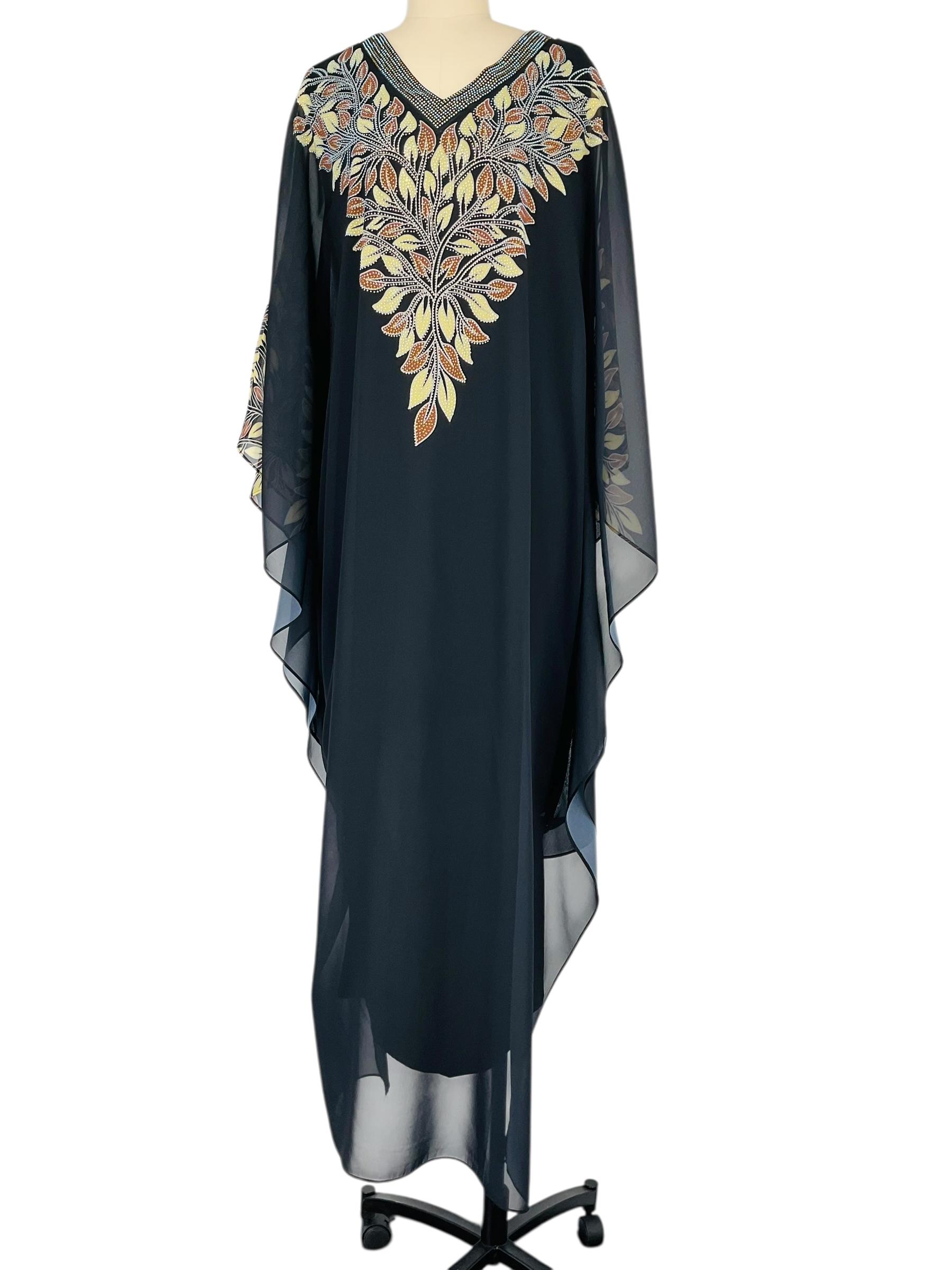 Abaya Femme Noir SWEET & EXCELLENT HF035 #c Efashion Paris