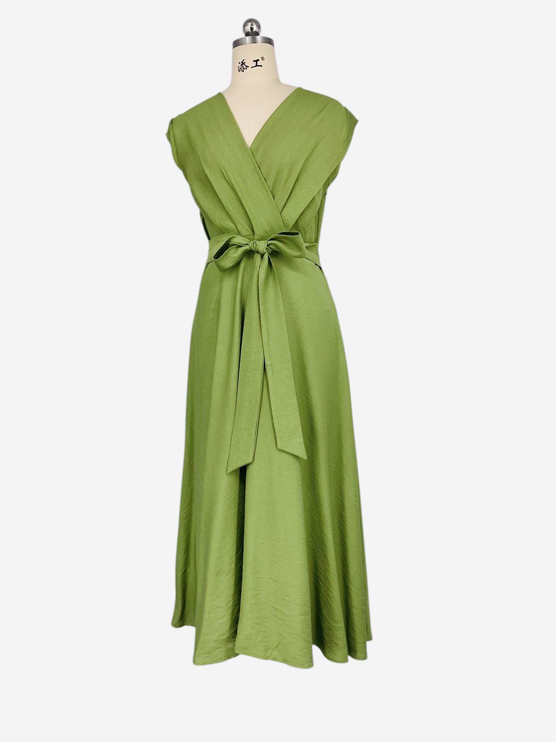 Vestidos a media pierna Mujer Green SWEET & EXCELLENT 300211 #c Efashion Paris