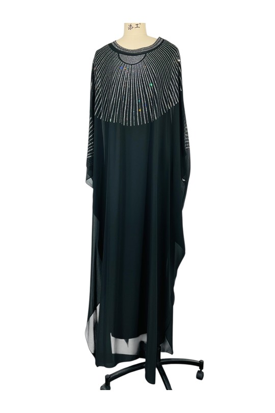 Abaya Femme Noir SWEET & EXCELLENT HF048 #c Efashion Paris