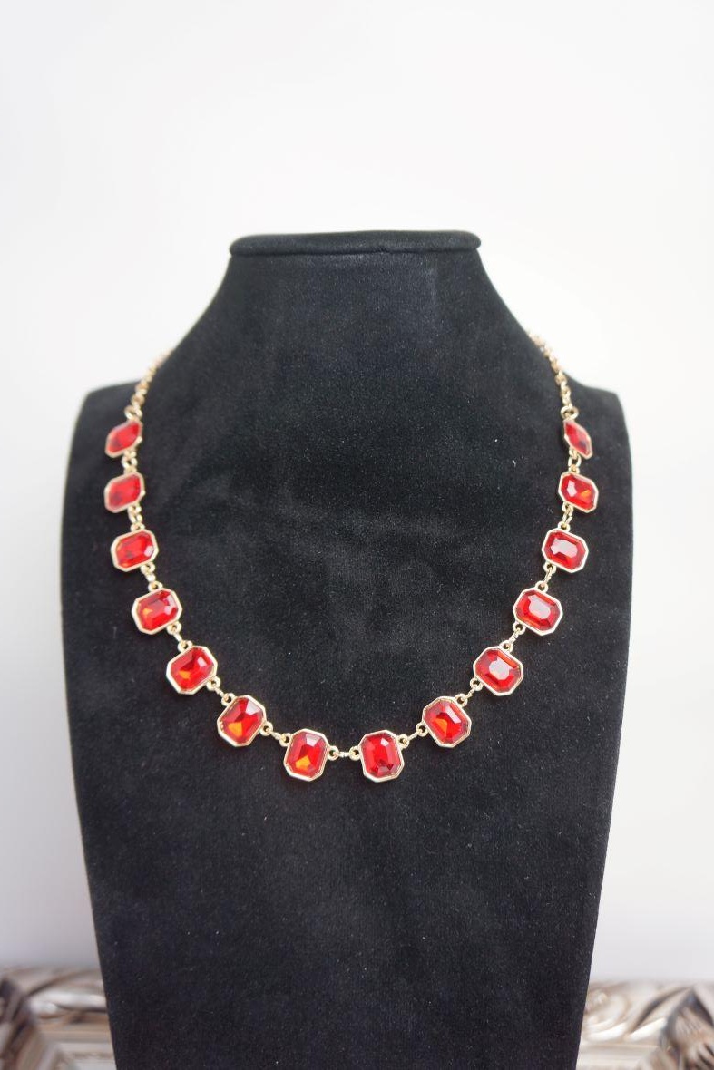 Necklaces Accessories Red MET-MOI 4-1700 #c Efashion Paris