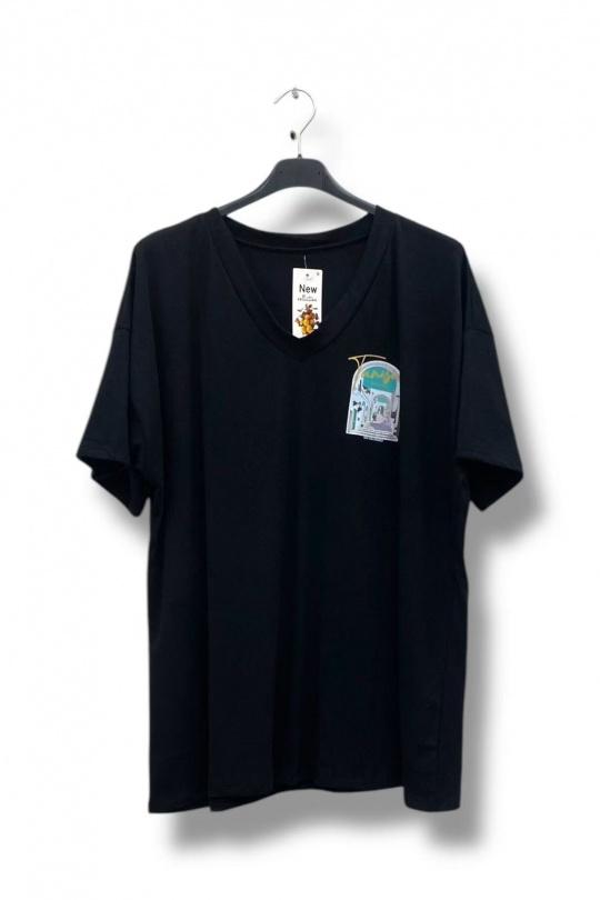 Camisetas Mujer Black E&F (C&CE Fashion) EF9076-23 Efashion Paris