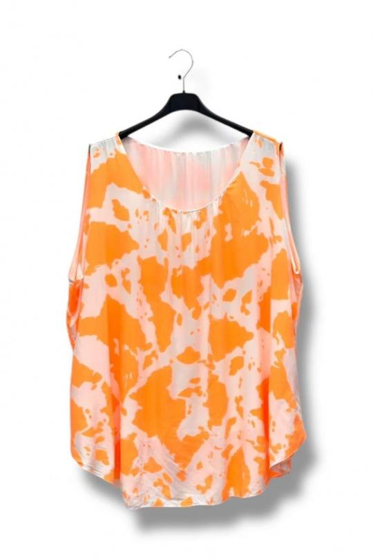 Camisetas sin mangas Mujer Neon Orange E&F (C&CE Fashion) EF83501.1 Efashion Paris