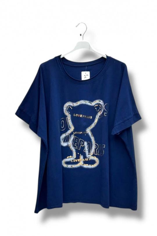Camisetas Mujer Navy blue E&F (C&CE Fashion) EF22111OURS Efashion Paris