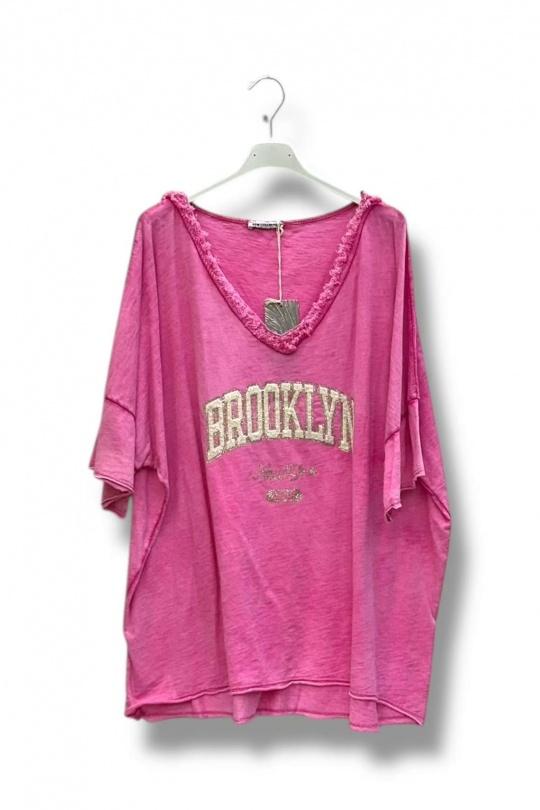 Maglietta Donna Fushia E&F (C&CE Fashion) EF69079 Efashion Paris